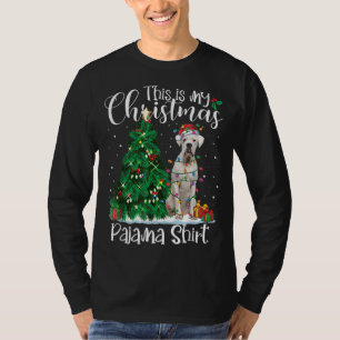 White Boxer Christmas Lights Funny Pajama Dog Love T-Shirt