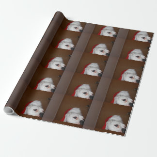 White boxer christmas wrapping paper