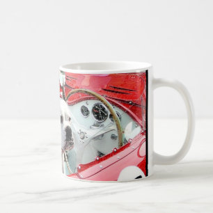 White Boxer Dog in Maserati mug