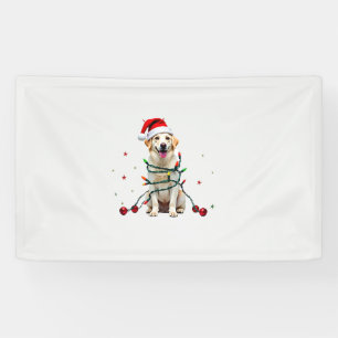 White Boxer Dog Ugly Christmas Sweater Funny Xmas Banner