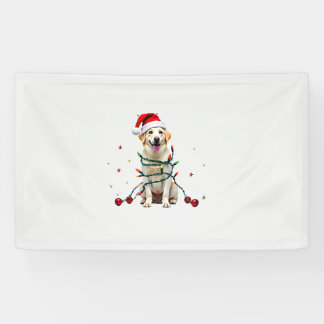 White Boxer Dog Ugly Christmas Sweater Funny Xmas Banner