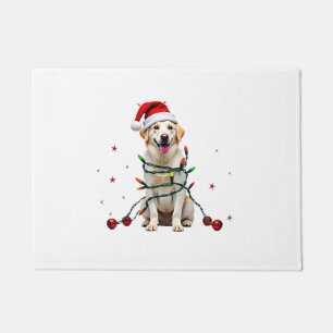 White Boxer Dog Ugly Christmas Sweater Funny Xmas  Doormat