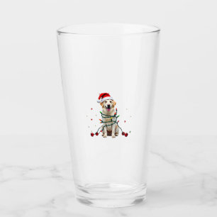 White Boxer Dog Ugly Christmas Sweater Funny Xmas Glass