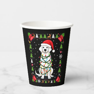 White Boxer Dog Ugly Christmas Sweater Funny Xmas  Paper Cups