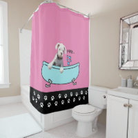White Boxer Dogs - Shower Curtain