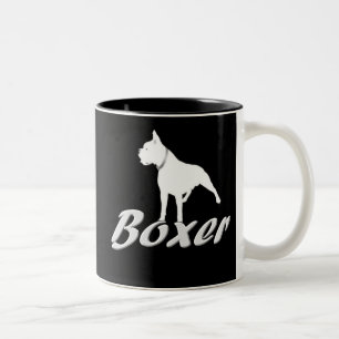 White boxer mug