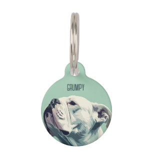 White Boxer Pet Tag