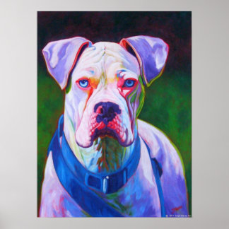 White Boxer Poster