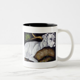 White Boxer Two-Tone Coffee Mug