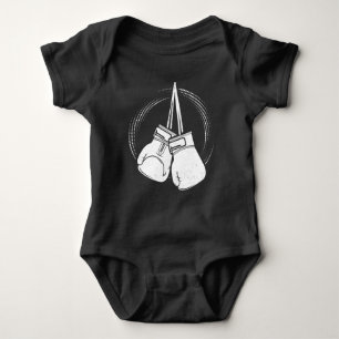 White Boxing Gloves Boxer Baby Bodysuit