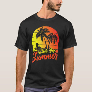 White Boy Summer Vacation Palm Tree Beach Chairs T-Shirt