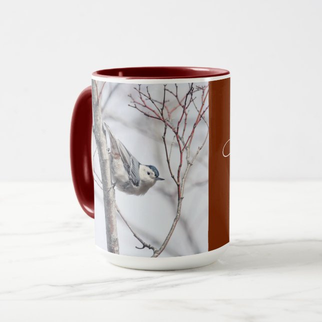 White-breasted Nuthatch Birdwatching Mug (Front Left)