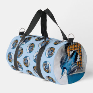 White-Breasted Nuthatch Flying Original Photo Duffle Bag