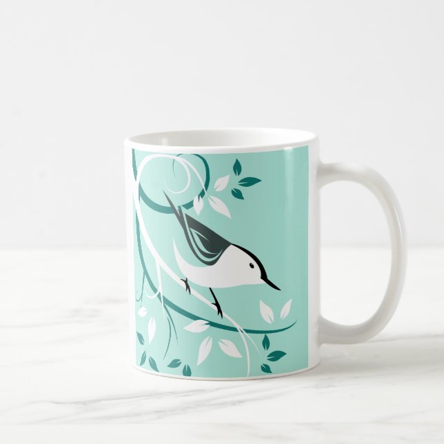 White Breasted Nuthatch Gifts Coffee Mug (Right)
