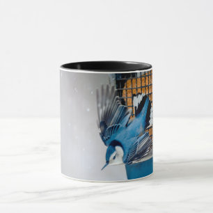White-Breasted Nuthatch in Snow - Original Photo Mug