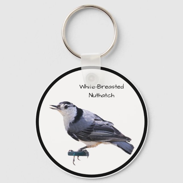 White-Breasted Nuthatch Key Ring (Front)