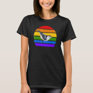 White Breasted Nuthatch Rainbow Bird Birdwatcher D T-Shirt