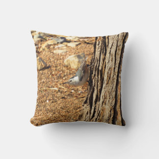 White-breasted Nuthatch Throw Pillow