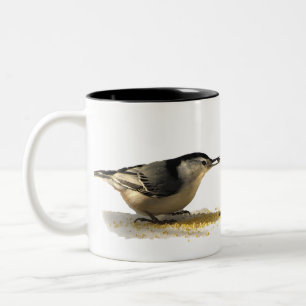 White-breasted Nuthatch Two-Tone Coffee Mug