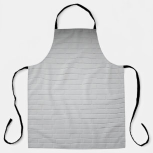 White brick wall apron