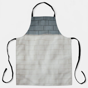 White brick wall apron