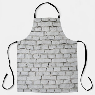 WHITE BRICK WALL APRON