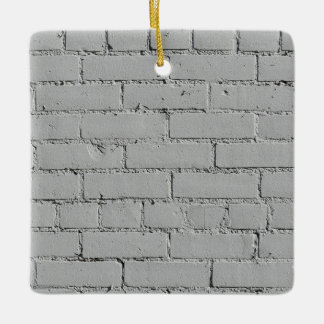 White Brick Wall Ceramic Ornament