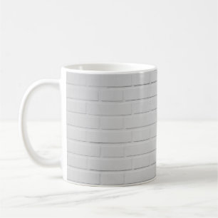 White brick wall coffee mug