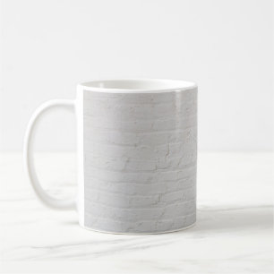 White brick wall coffee mug