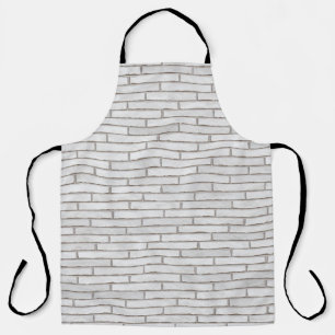 White Brick Wall Pattern Apron