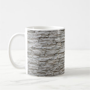 White brick wall pattern texture coffee mug