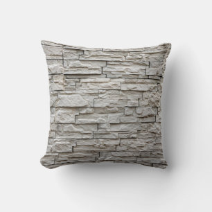 White brick wall pattern texture cushion