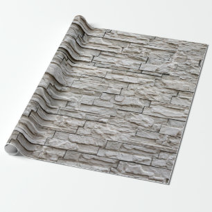 White brick wall pattern texture wrapping paper