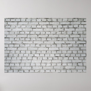 WHITE BRICK WALL POSTER