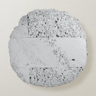 White brick wall round cushion
