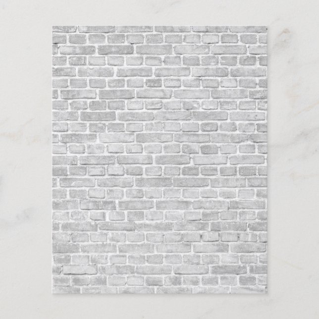 White Brick Wall Scrapbook Paper (Front)