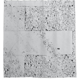 White brick wall shower curtain
