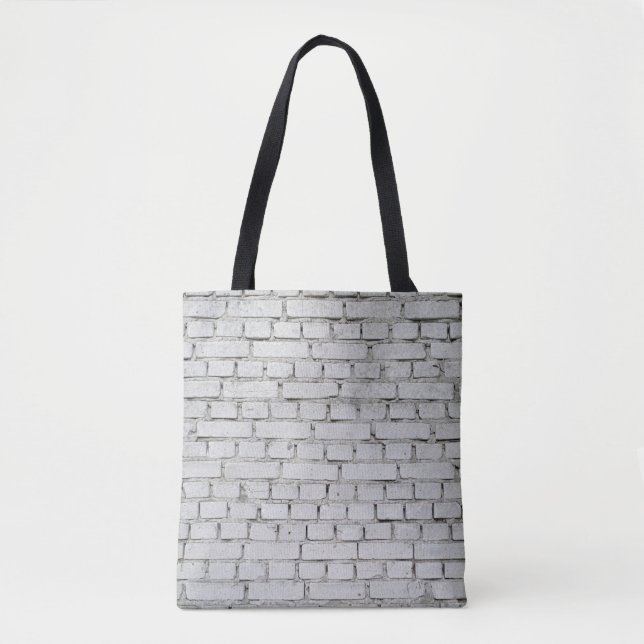 WHITE BRICK WALL TOTE BAG (Front)
