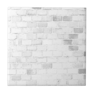 White brick wall trendy pattern ceramic tile
