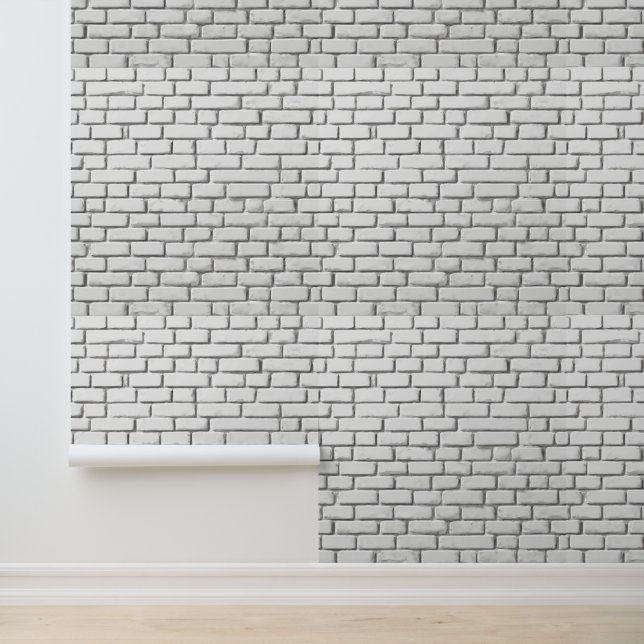 White Bricks Seamless Patterns Rustic Classy Cool Wallpaper (Application)