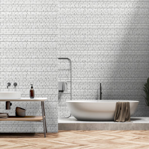White Bricks Seamless Patterns Rustic Elegant Cool Wallpaper