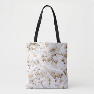 white bricks tote bag