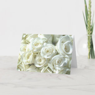 White Bridal Bouquet Card