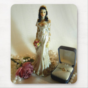 White Bridal I Mouse Pad