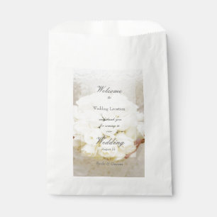 White Bridal Wedding Flower Bouquet Favour Bag