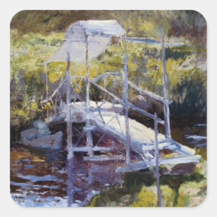 White Bridge by John Twachtman Square Sticker