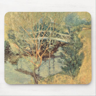 White Bridge by Twachtman, Vintage Impressionism Mouse Pad