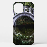 WHITE BRIDGE SURROUNDED BY TREES
