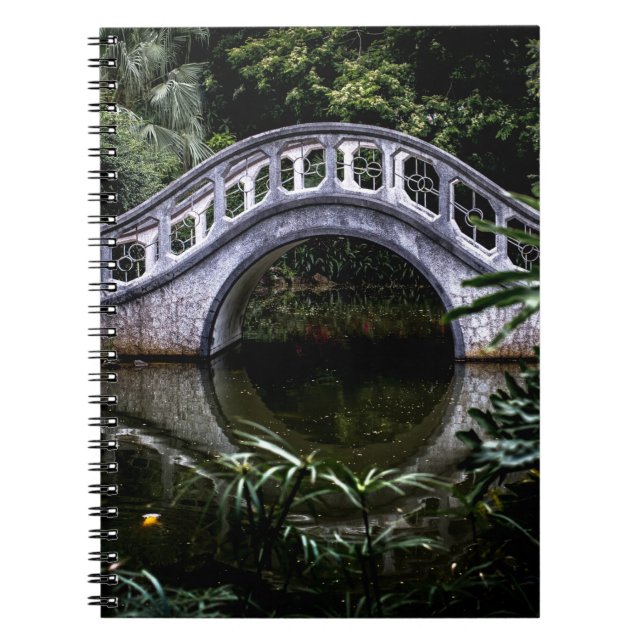 WHITE BRIDGE SURROUNDED BY TREES NOTEBOOK (Front)