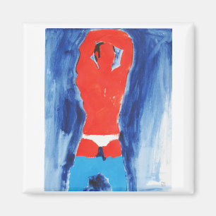 White Briefs Blue Jeans Magnet